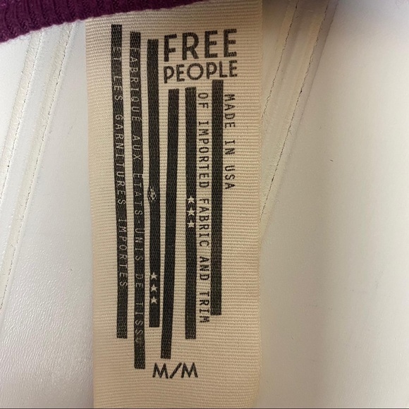 FREE PEOPLE Ribbed Purple Tank Top Size Medium - Picture 7 of 8